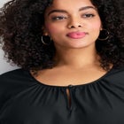 Keyhole Dolman Sleeve Blouse image number null