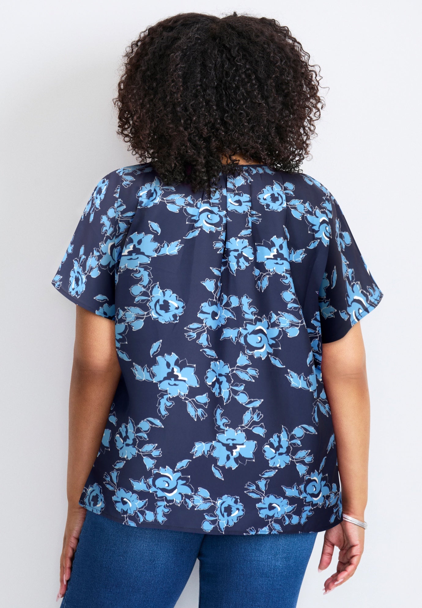 Keyhole Dolman Sleeve Blouse image number 2