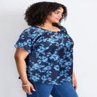 Keyhole Dolman Sleeve Blouse image number null