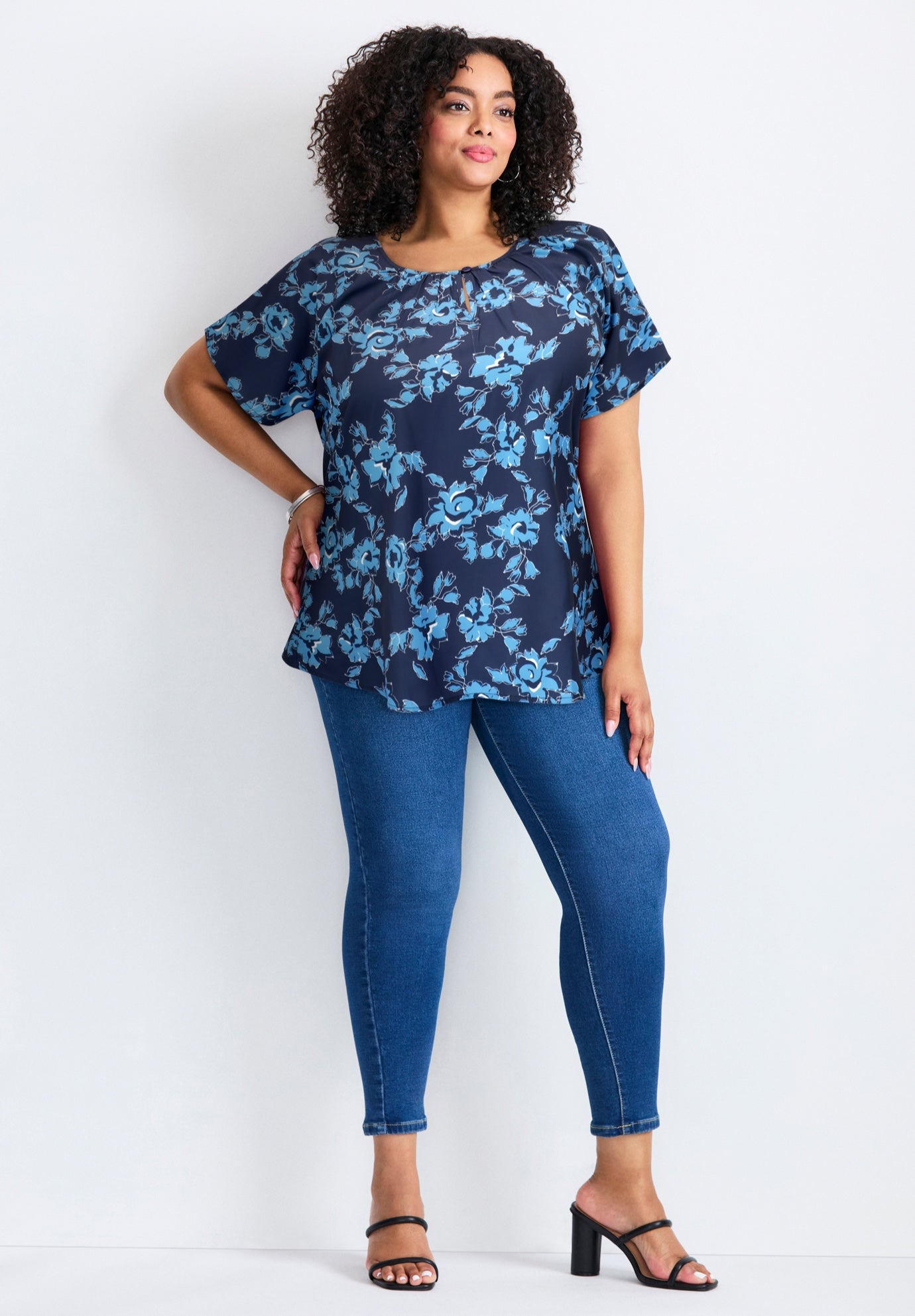 Keyhole Dolman Sleeve Blouse image number 0