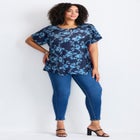 Keyhole Dolman Sleeve Blouse image number null