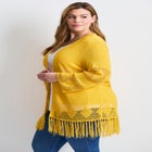 Pointelle Fringe Cardigan image number null