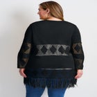 Pointelle Fringe Cardigan image number null