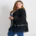Pointelle Fringe Cardigan image number null