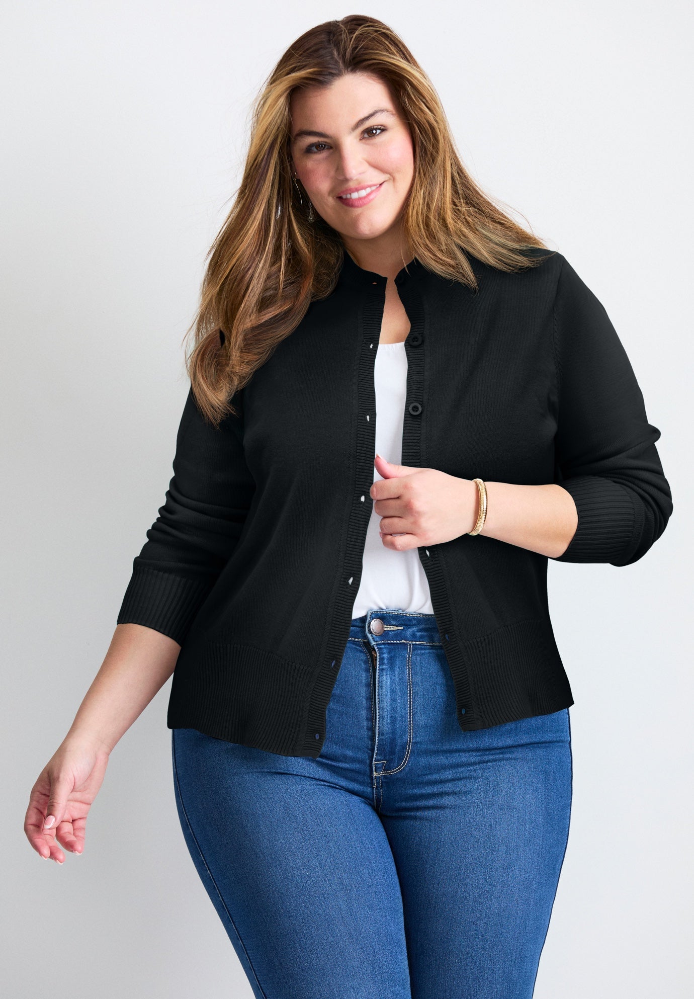 Signature Fine Gauge Cardigan image number 0