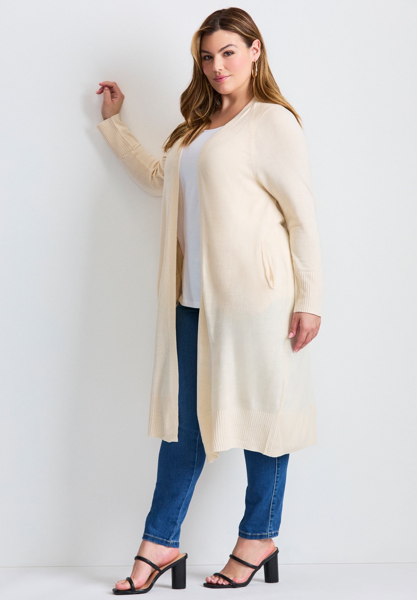 Raglan Sleeve Duster Cardigan image number 1
