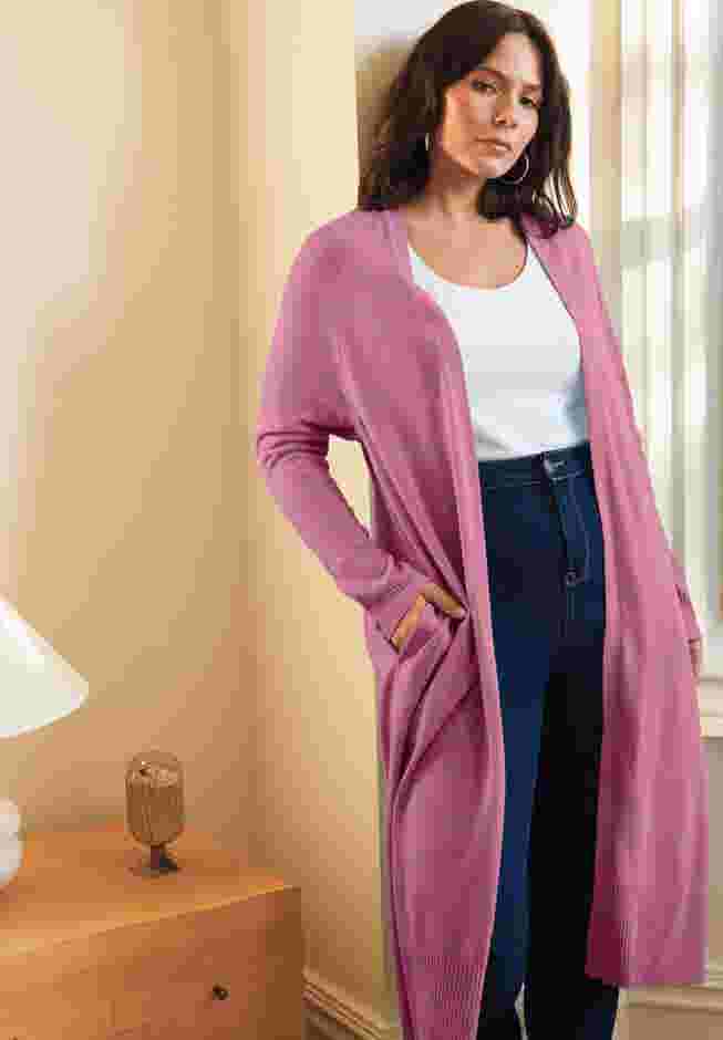 Raglan Sleeve Duster Cardigan image number 1