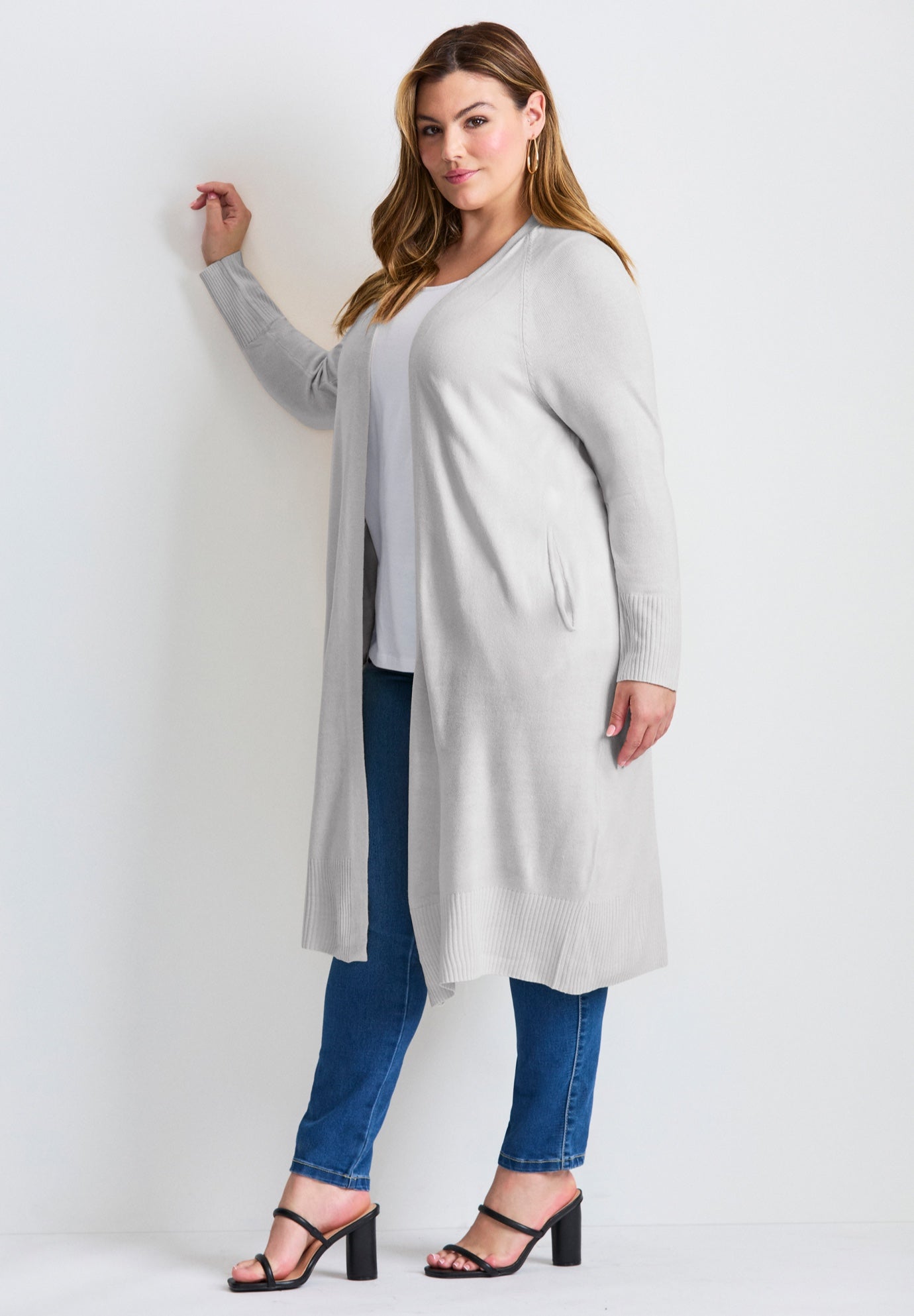 Raglan Sleeve Duster Cardigan image number 1