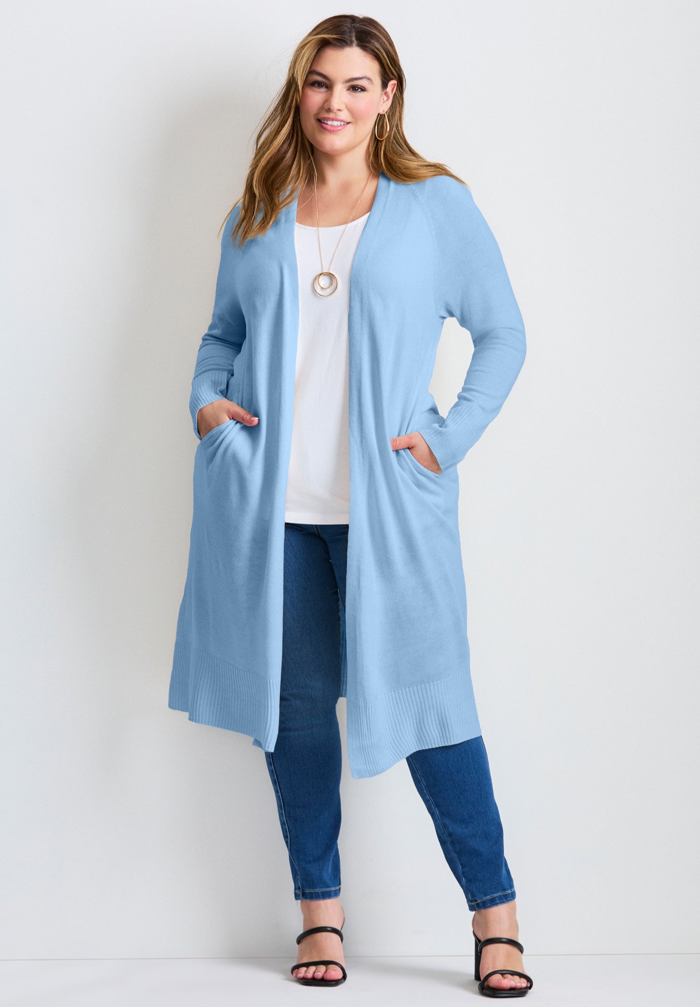 Raglan Sleeve Duster Cardigan image number 0