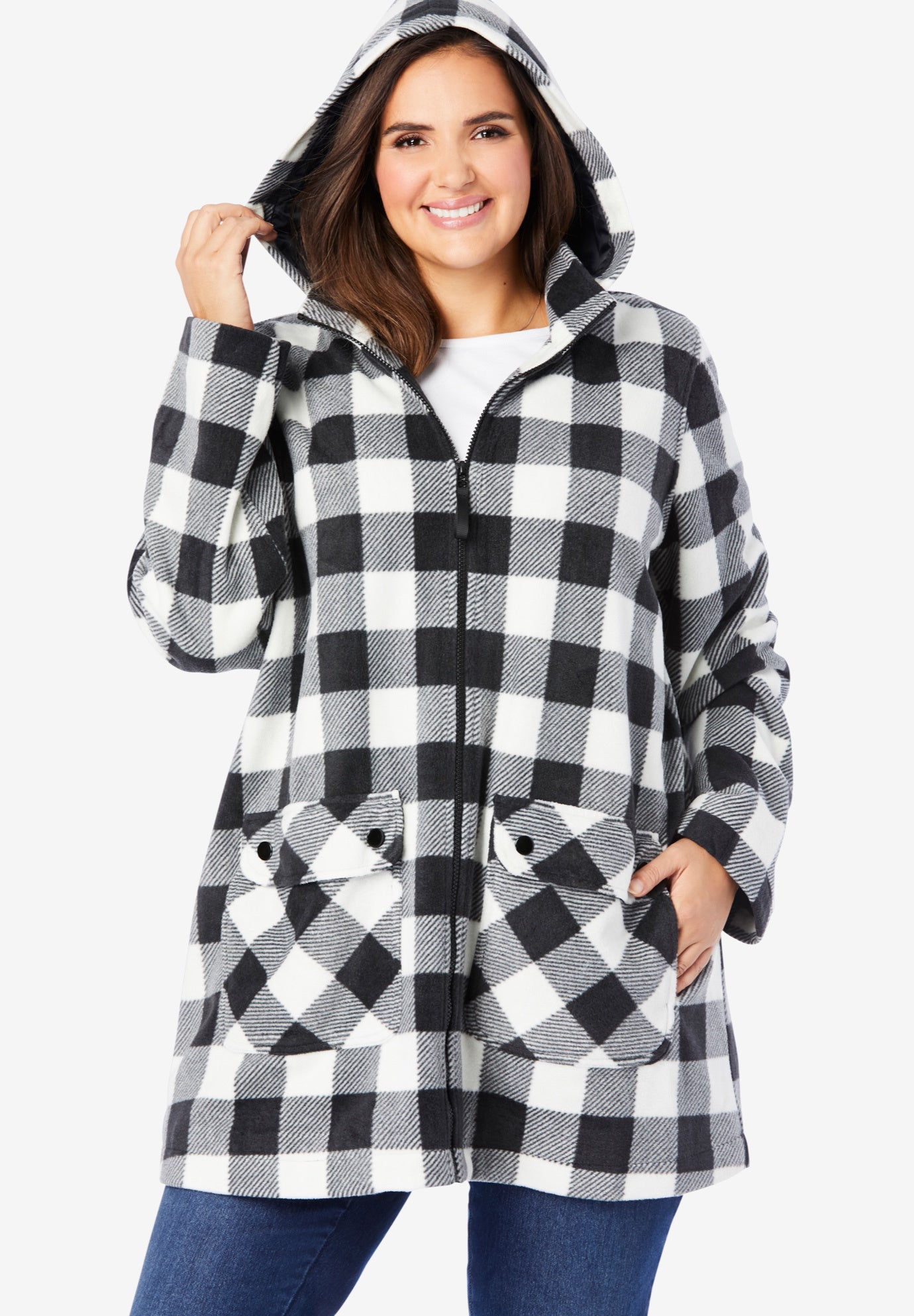 Hooded Fleece Coat image number 2