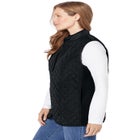 Zip-Front Quilted Vest image number null