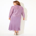 Long Lace Jacket Dress Two-Piece Set image number null