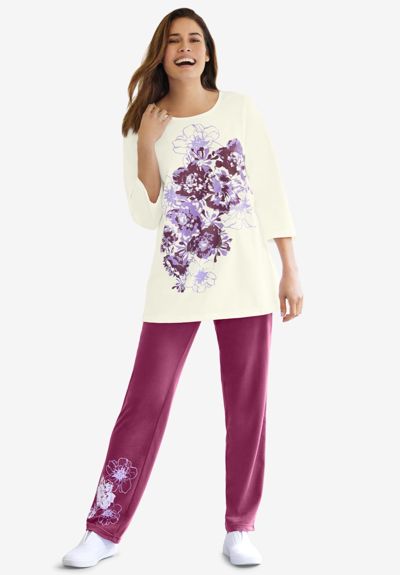 Floral Tee and Pant Set image number 0