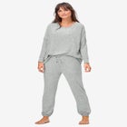 Marled Knit Jogger Pants image number null