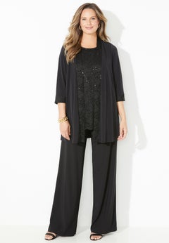 Lace Gala 3-Piece Pant Suit