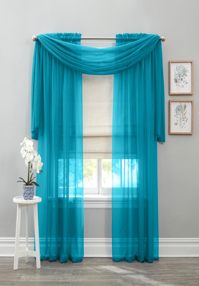 BH Studio Sheer Voile Rod-Pocket Panels, Set of 2 image number 1