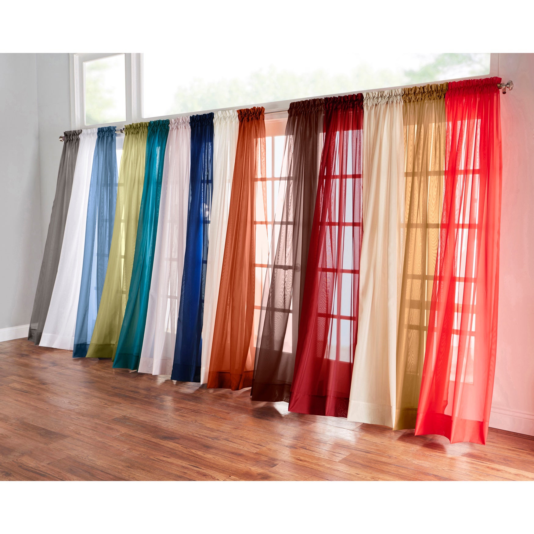 BH Studio Sheer Voile Rod-Pocket Panels, Set of 2 image number 4