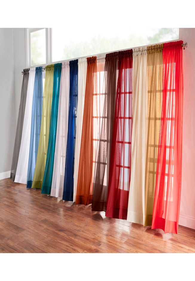 BH Studio Sheer Voile Rod-Pocket Panels, Set of 2 image number 4
