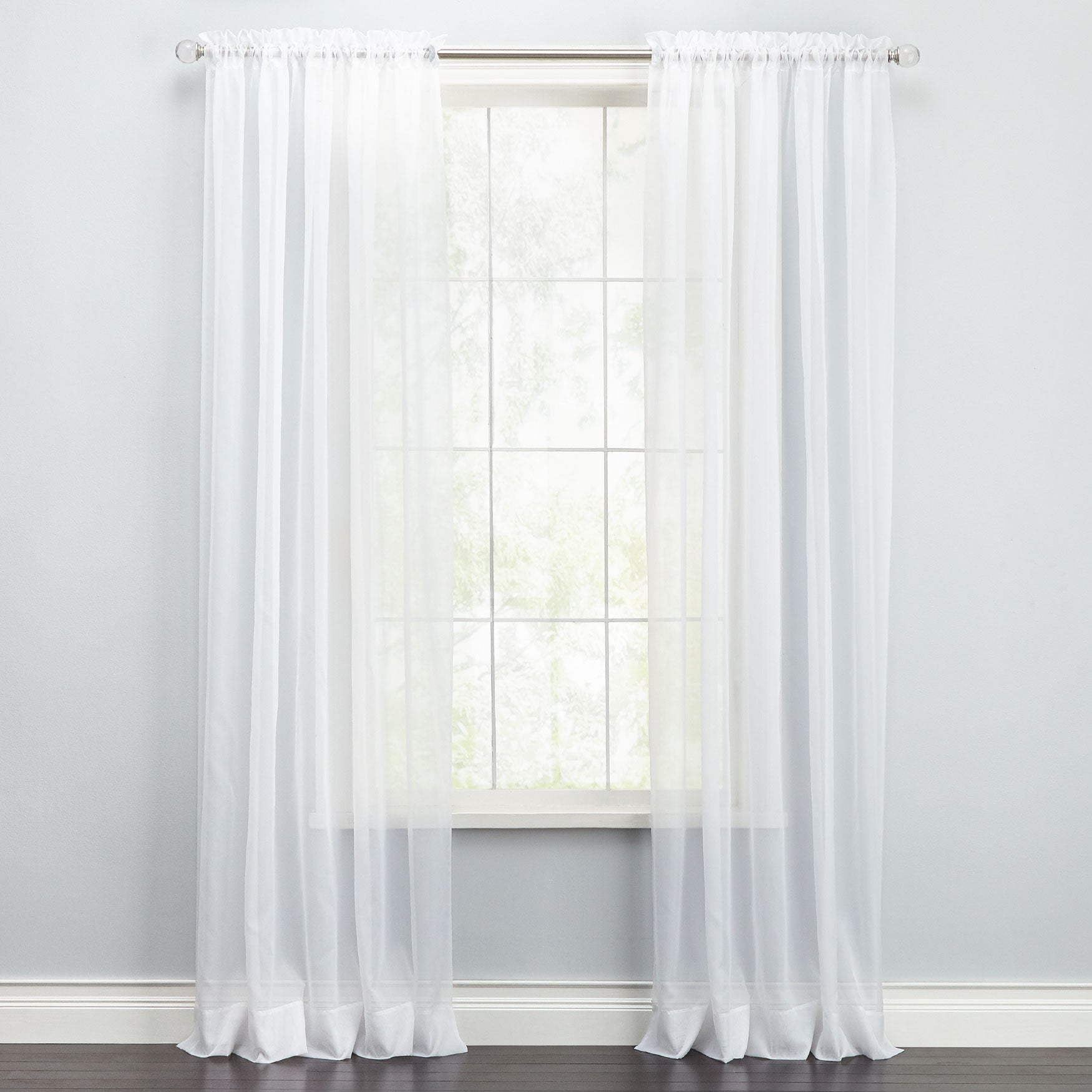 BH Studio Sheer Voile Rod-Pocket Panels, Set of 2 image number 0