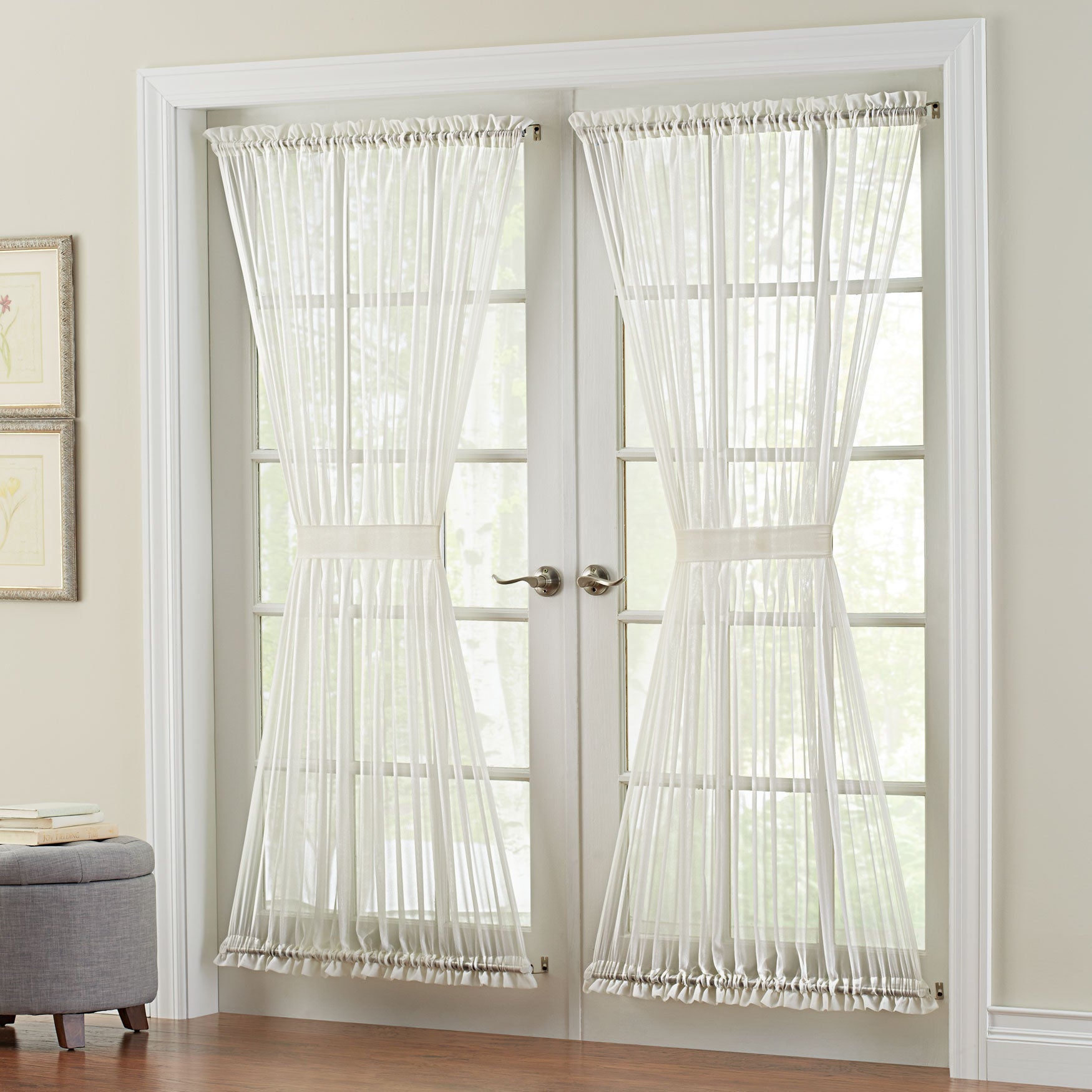BH Studio Sheer Voile Door Panel With Tiebacks image number 3