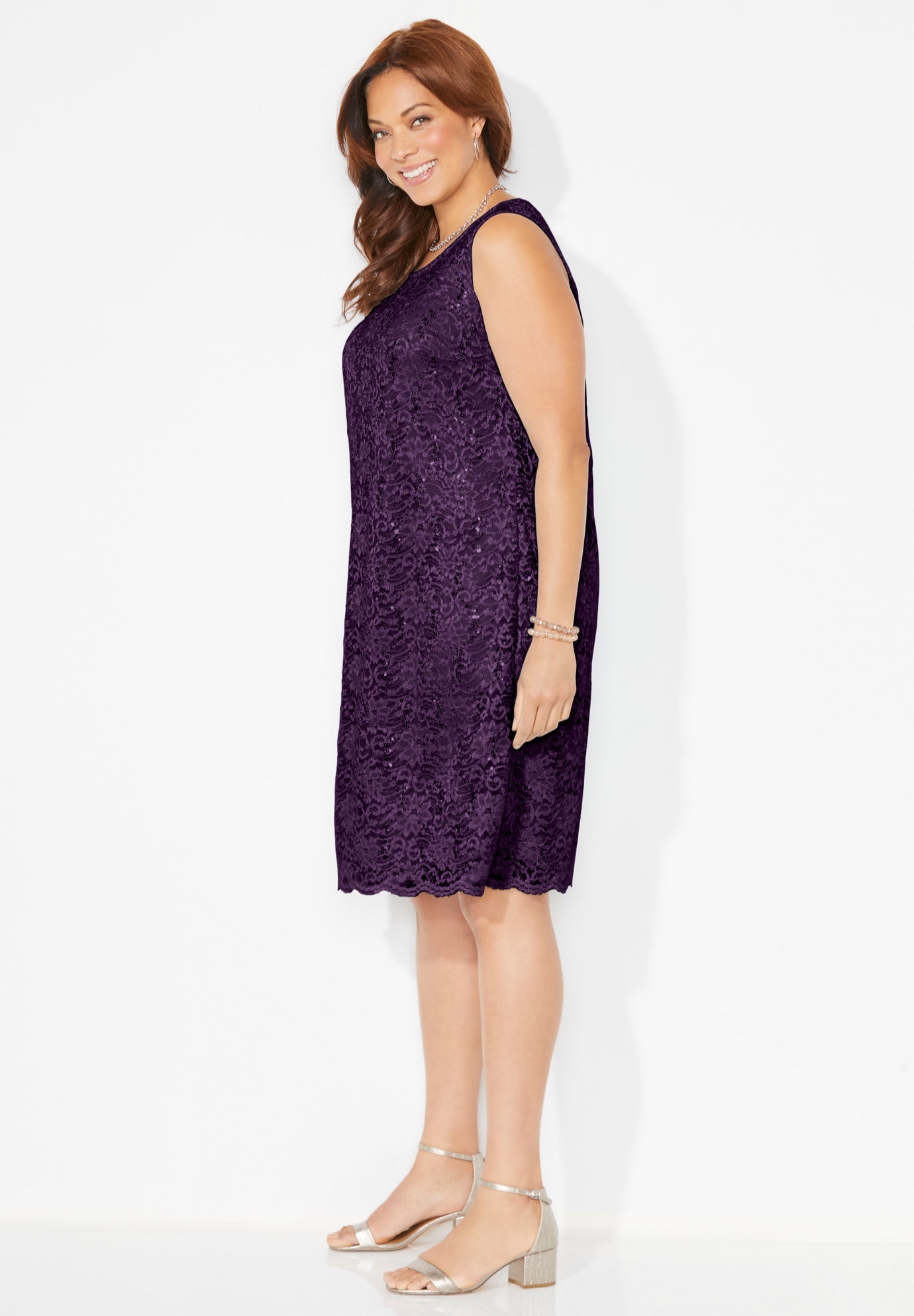 Sparkling Lace Jacket Dress image number 2