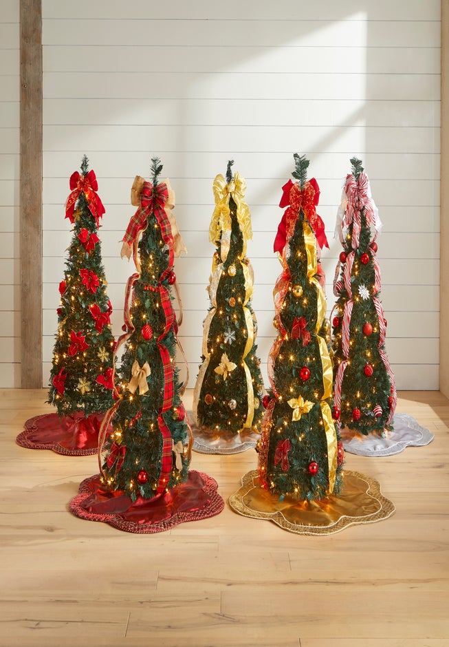 Fully Decorated Pre-Lit 4&frac12;' Pop-Up Christmas Tree image number 5