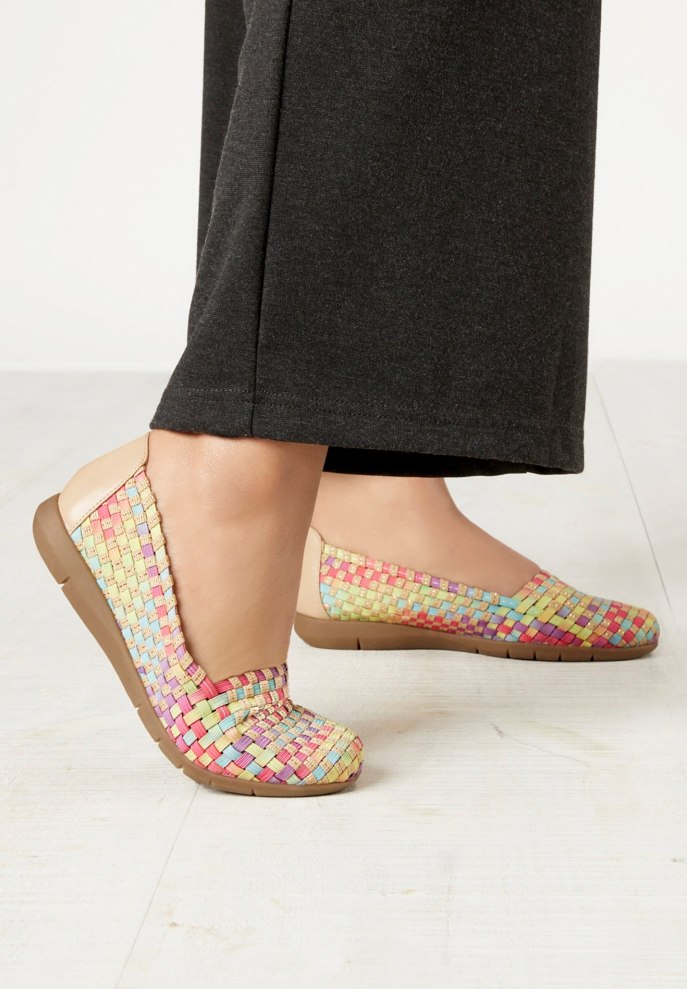 The Bethany Stretch Woven Slip On Flat image number 0