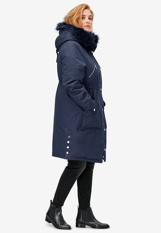 Side-Snap Zip-Front Parka image number null