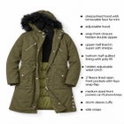 Water-Resistant Cotton A-Line Sherpa-Lined Hooded Parka image number 2