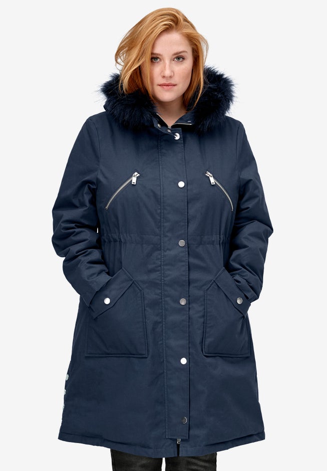 Side-Snap Zip-Front Parka image number null
