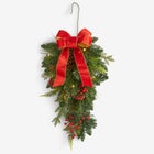 24" Pre-Lit Holiday Classic Tear Drop Swag image number 0