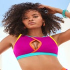  Shimmer Trim High-Neck Keyhole Bikini Top image number 0
