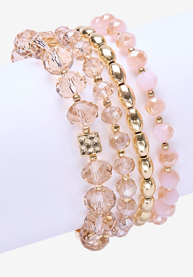 Beaded Stretch Bracelet Set image number null