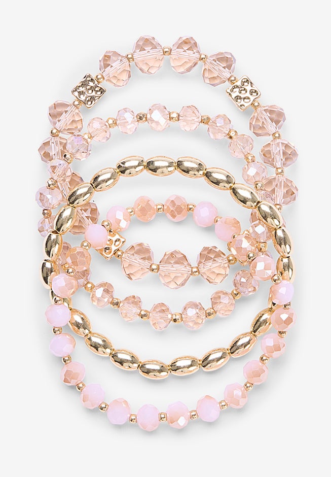 Beaded Stretch Bracelet Set image number null