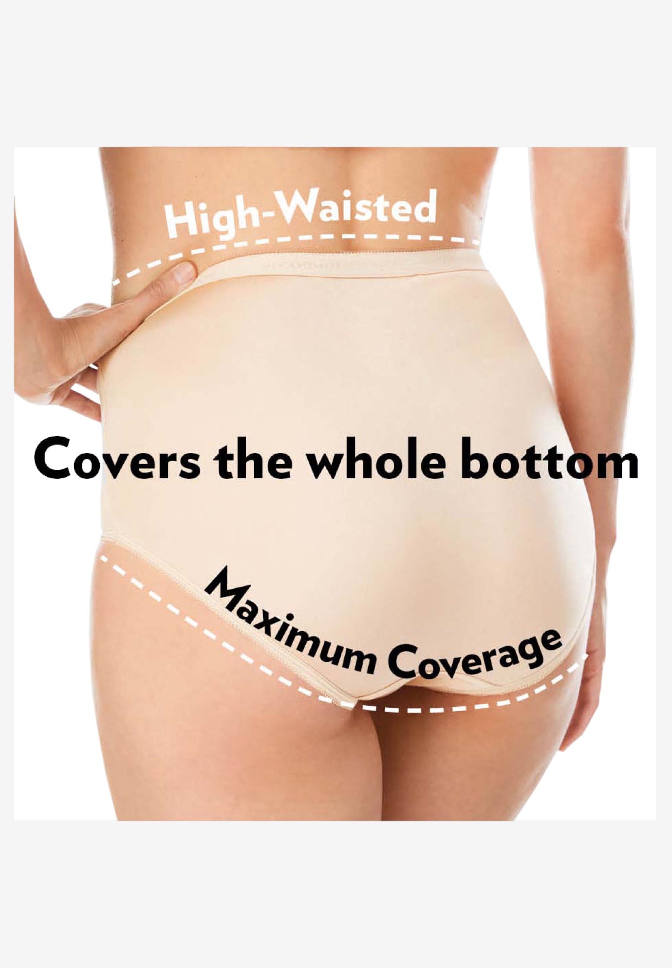 Cotton Spandex Incontinence Brief 2-Pack image number 1