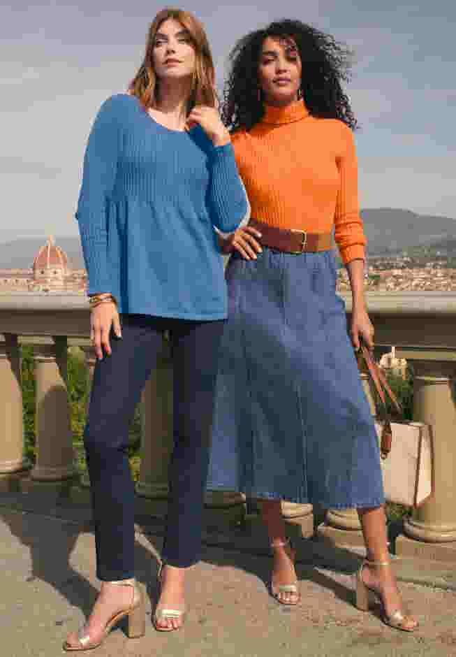 Stretch Denim Straight-Leg Jegging