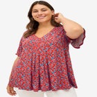 V-Neck Front Pleat Tunic image number 0
