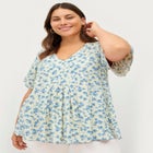 V-Neck Front Pleat Tunic image number 0