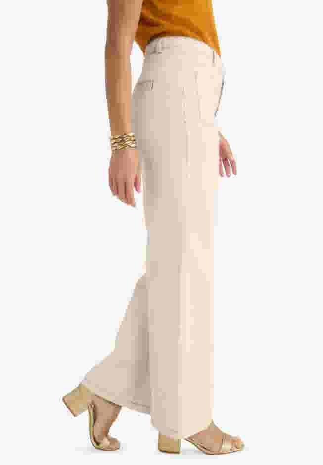Contrast Stitch Wide Leg Jean image number 2