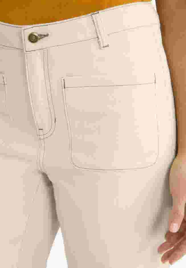 Contrast Stitch Wide Leg Jean image number 3