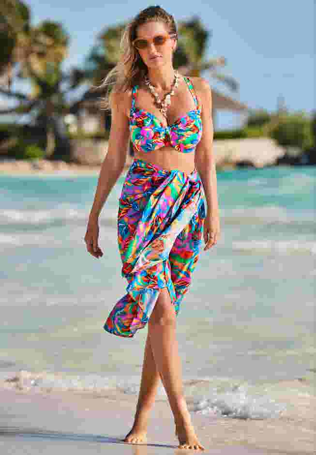 Lightweight Adjustable Sarong Wrap Skirt Cover Up image number 0
