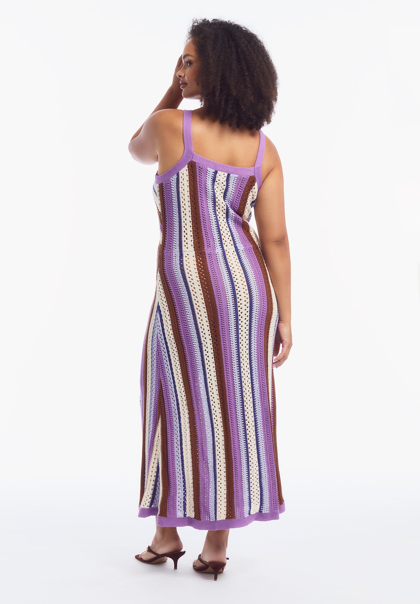 Stripe Sweater Midi Dress image number 1