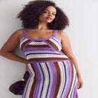 Stripe Sweater Midi Dress image number 4