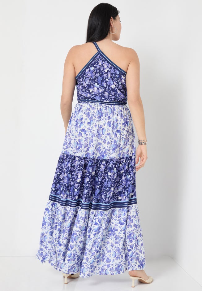One-Shoulder Tiered Maxi Dress image number null
