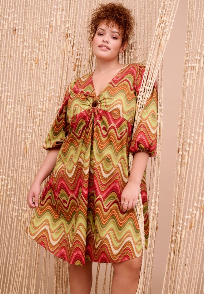 Ring Cut Out Poplin Shirtdress image number 0