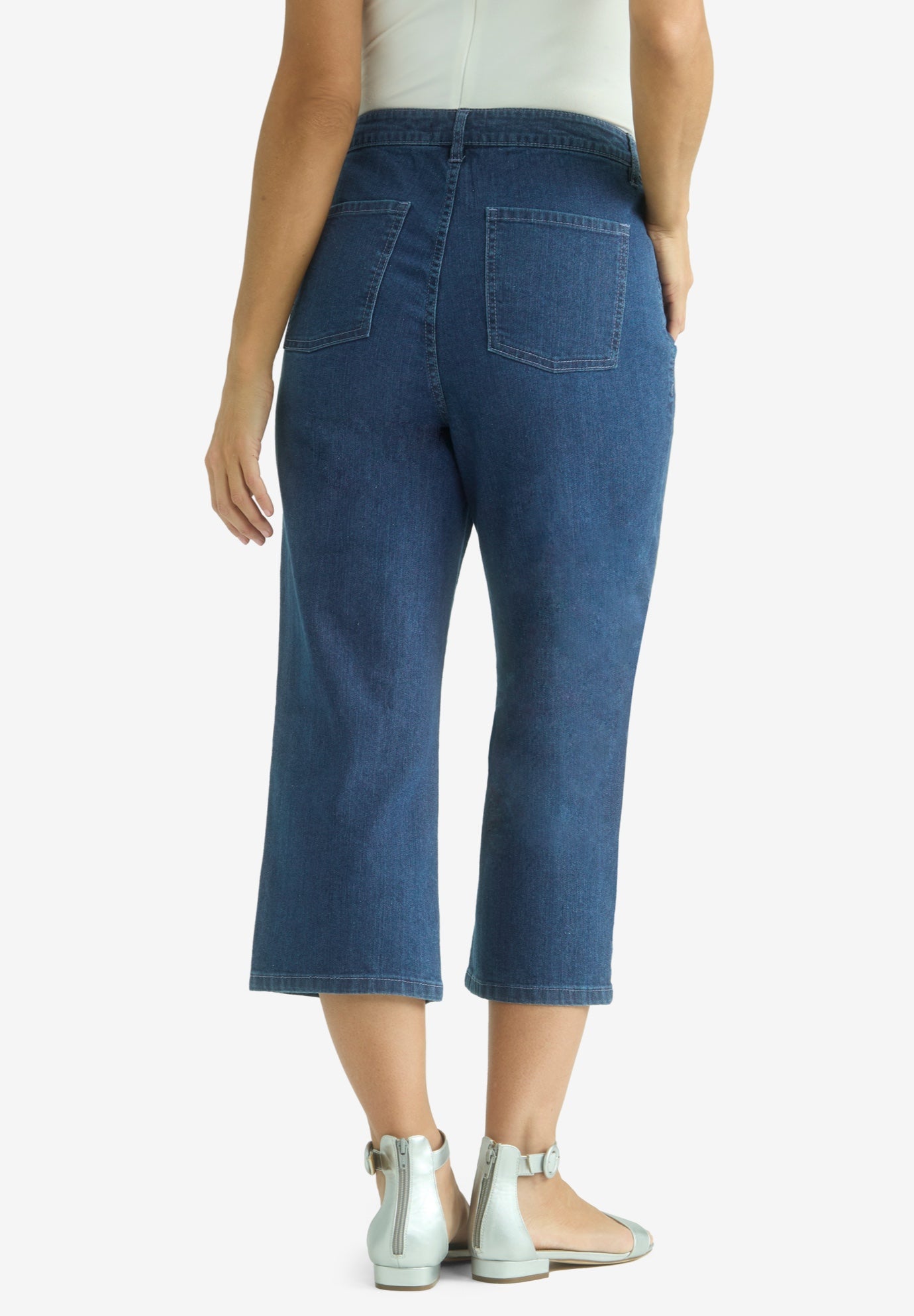 True Fit Straight Leg Crop Jean image number 1