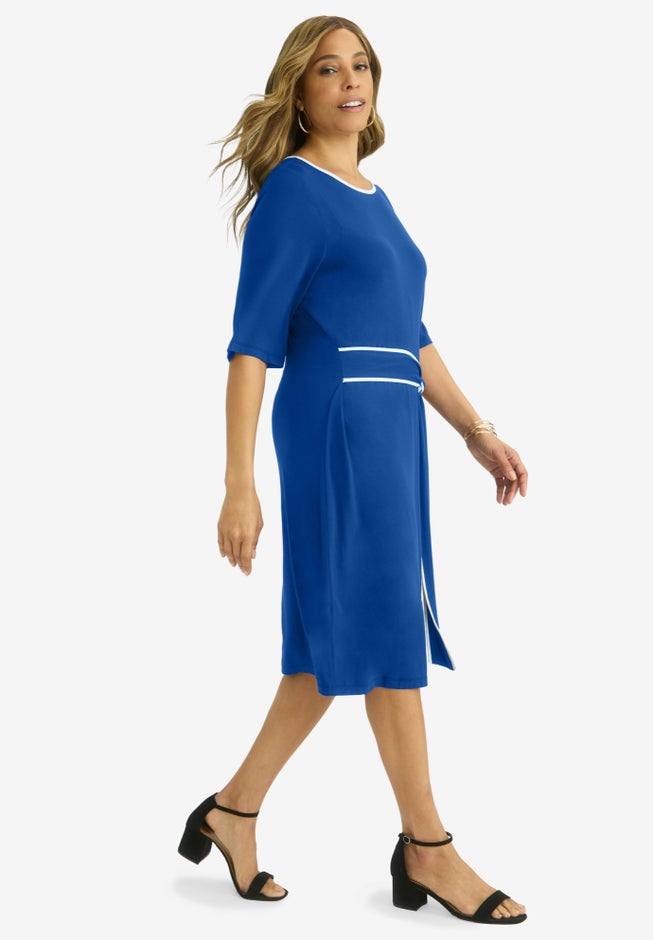 Stretch Cotton Side Tie Maxi Dress image number 2