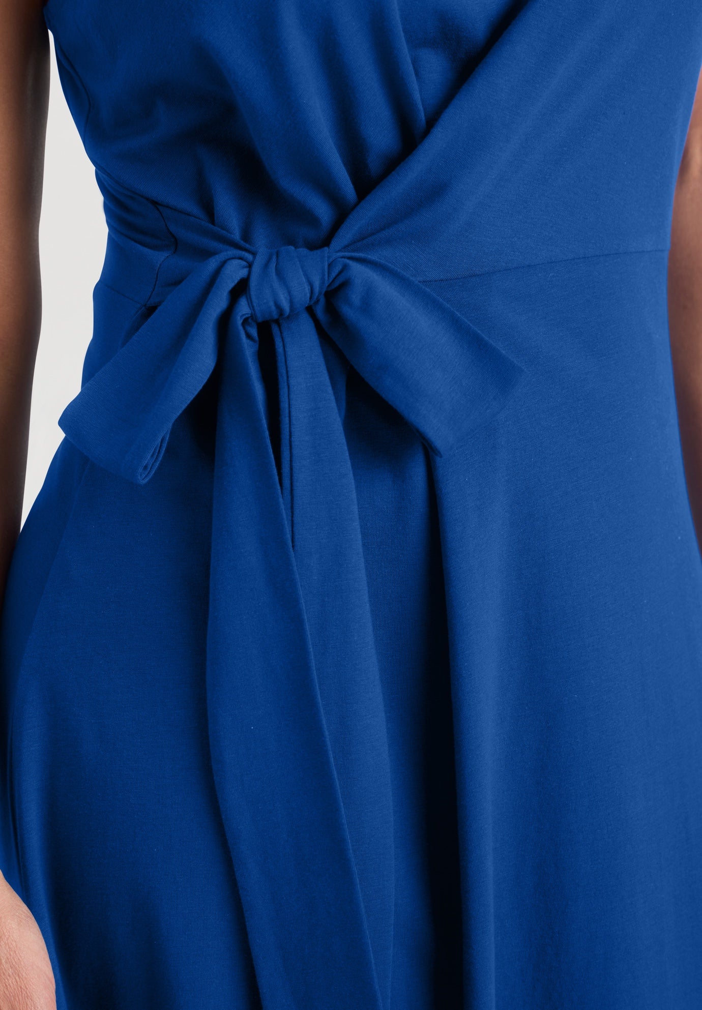 Stretch Cotton Side Tie Maxi Dress image number 3