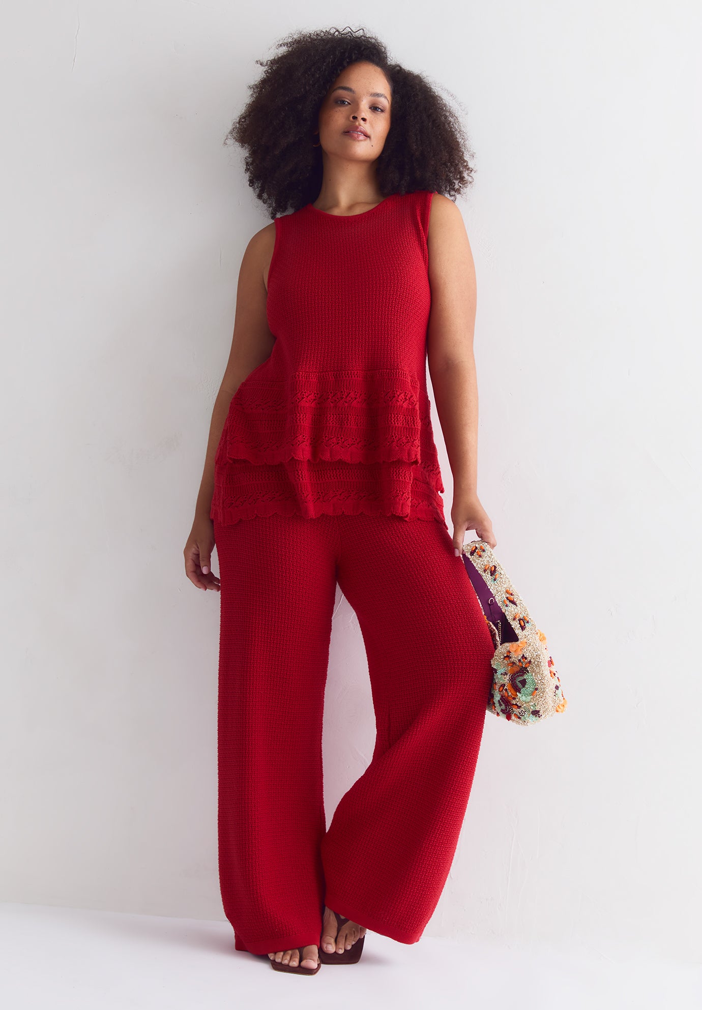 Ruffled-Hem Peplum Tank Top image number 3