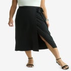 Faux Wrap Midi Skirt image number 0